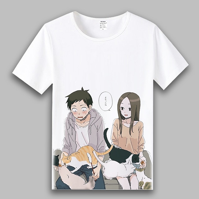 

Inspired by Teasing Master Takagi-san Takagi Nishikata T-shirt Anime 100% Polyester Anime 3D Harajuku Graphic T-shirt For Men's / Women's / Couple's