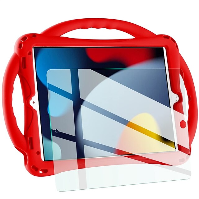 

Tablet Case Cover For iPad 10.2 case iPad 9th/8th/7th Generation Case for Kids with Tempered Glass Screen Protector and Strap Silicone Shockproof iPad 10.2 inch 2021 Case