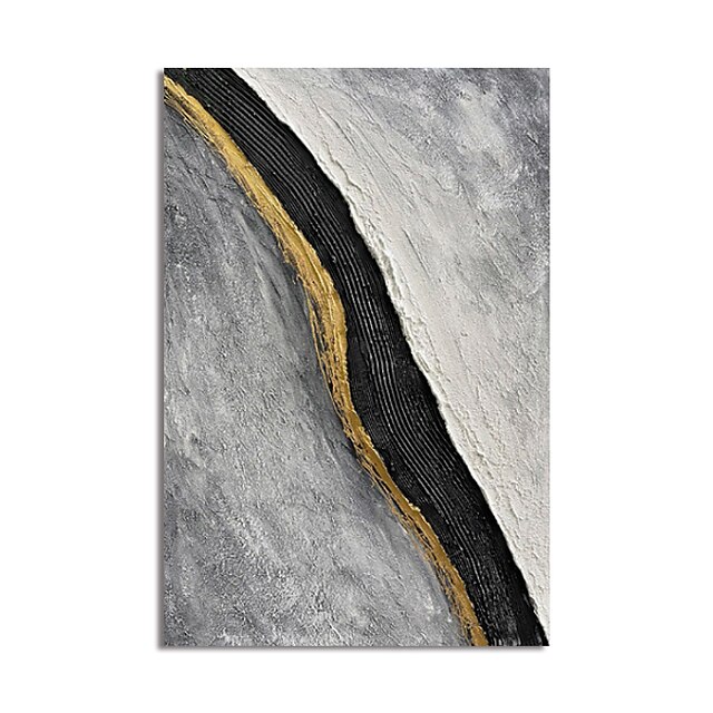 Home & Garden Wall Art | Oil Painting Hand Painted Vertical Abstract Modern Stretched Canvas - MH25357