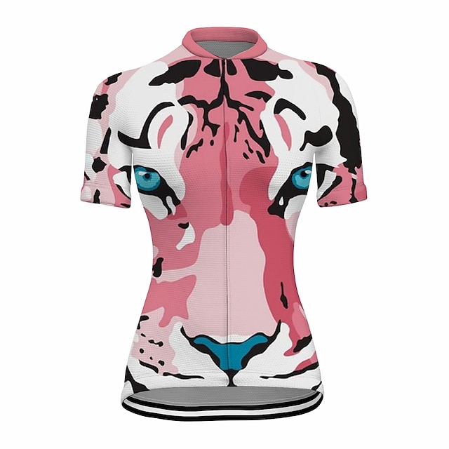 

21Grams Women's Short Sleeve Cycling Jersey Summer Spandex Pink Animal Bike Top Mountain Bike MTB Road Bike Cycling Quick Dry Moisture Wicking Sports Clothing Apparel / Stretchy / Athleisure
