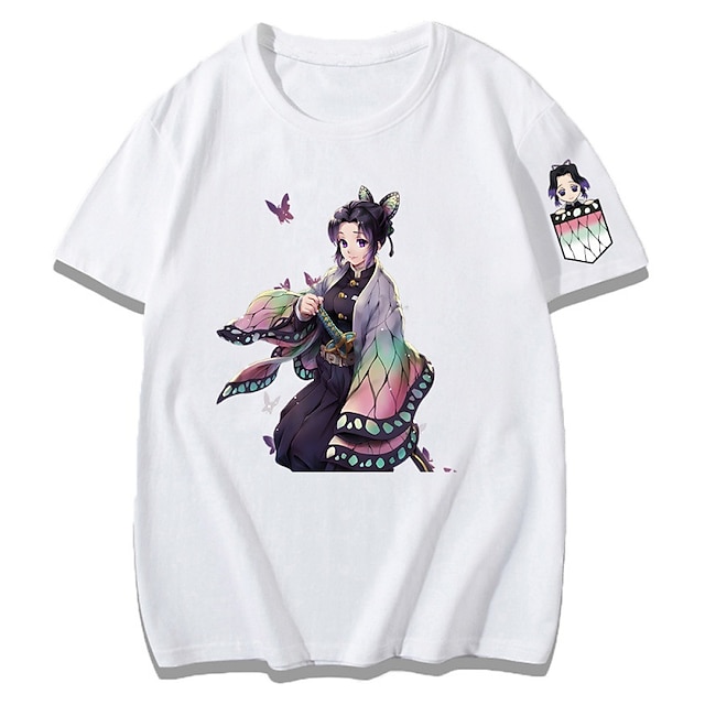 

Inspired by Demon Slayer: Kimetsu no Yaiba Kochou Shinobu T-shirt Cartoon 100% Polyester Anime Harajuku Graphic Kawaii T-shirt For Men's / Women's / Couple's