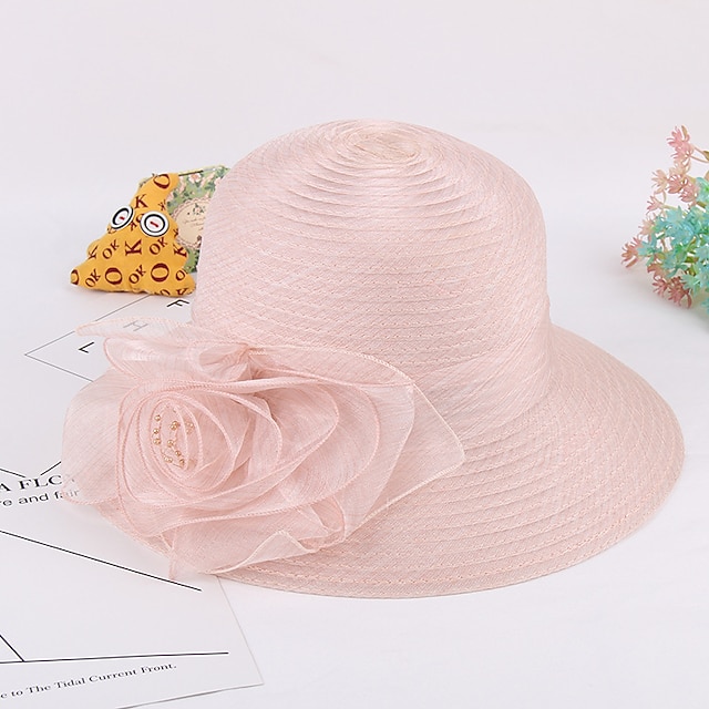 

Women's Stylish Bucket Hat Home Street Dailywear Floral Flower Beige Purple Hat Portable Windproof Comfort