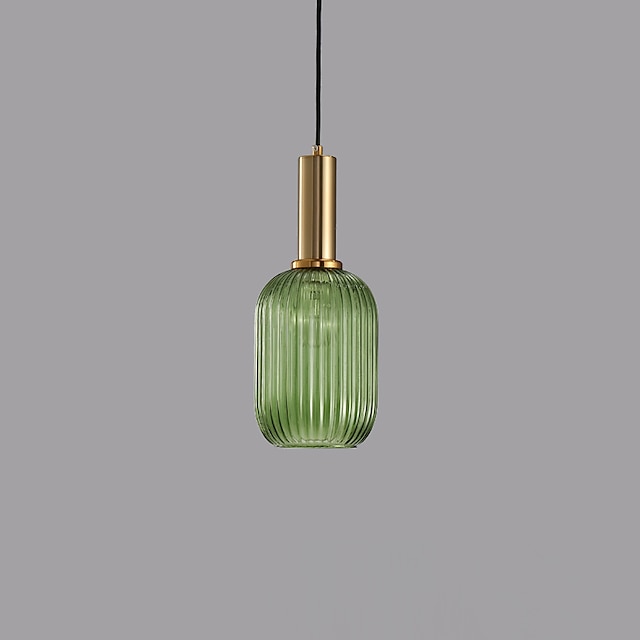  Lámpara colgante led de 13 cm isla luz vidrio metal electrochapado estilo nórdico moderno 85-265v