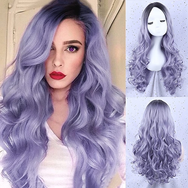 Beauty & Hair Wigs & Hair Pieces | Synthetic Wig Wavy Asymmetrical Wig Long A12 Synthetic Hair Womens Cosplay Party Fashion Blon