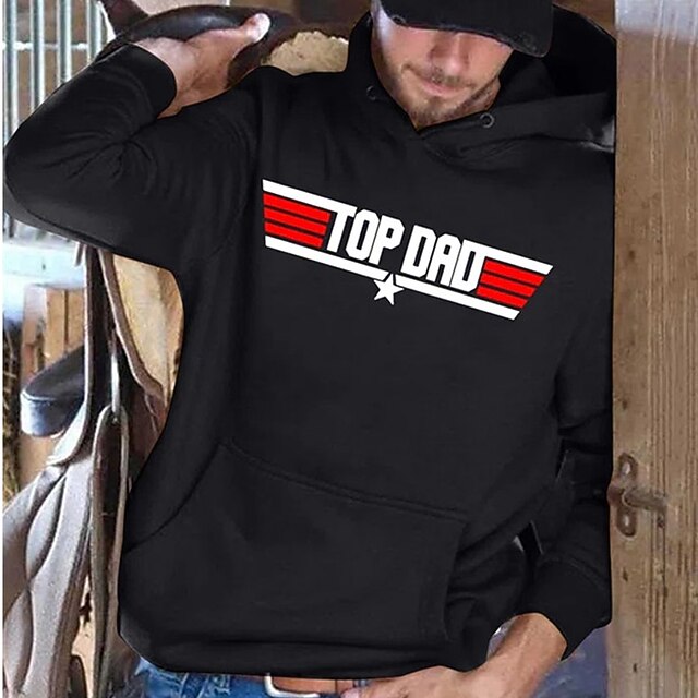 

Men's Pullover Hoodie Sweatshirt Graphic Letter Print Sports Outdoor Casual Daily Hot Stamping Basic Casual Hoodies Sweatshirts Blue Black Red