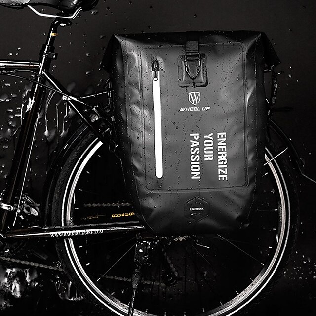 

Wheel up 27 L Bike Panniers Bag Reflective Waterproof Portable Bike Bag PVC(PolyVinyl Chloride) Terylene Bicycle Bag Cycle Bag Cycling Outdoor Exercise