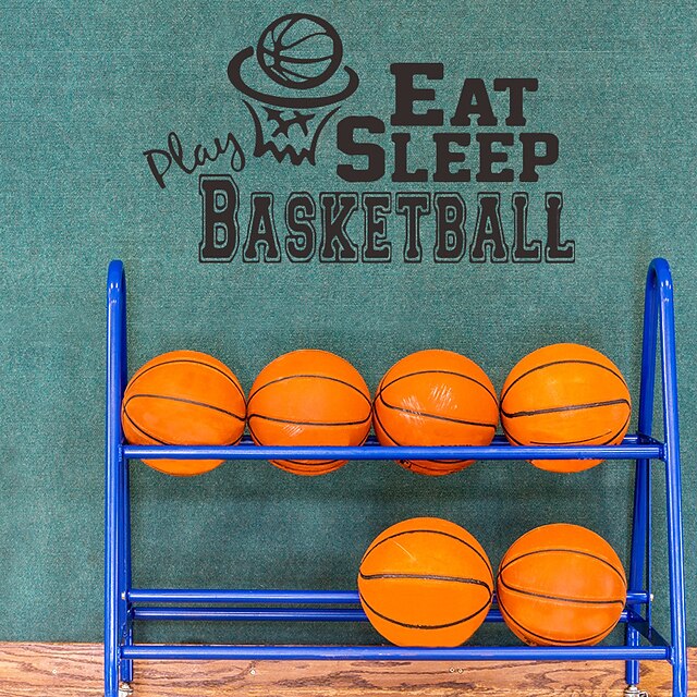 

Basketball Slogan Wall Stickers Living Room Kids Room Kindergarten Removable Pre-pasted PVC Home Decoration Wall Decal 1pc