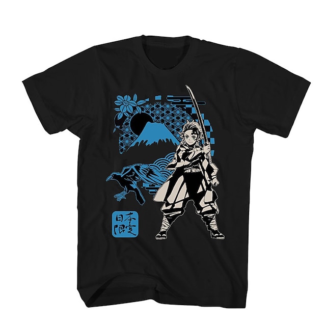 

Inspired by Demon Slayer: Kimetsu no Yaiba Kamado Tanjiro T-shirt Cartoon 100% Polyester Anime Harajuku Graphic Kawaii T-shirt For Men's / Women's / Couple's