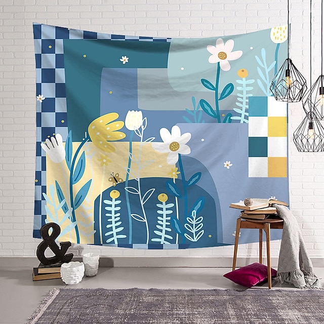 

Geometric Checkerboard Wall Tapestry Art Decor Blanket Curtain Hanging Home Bedroom Living Room Decoration Polyester