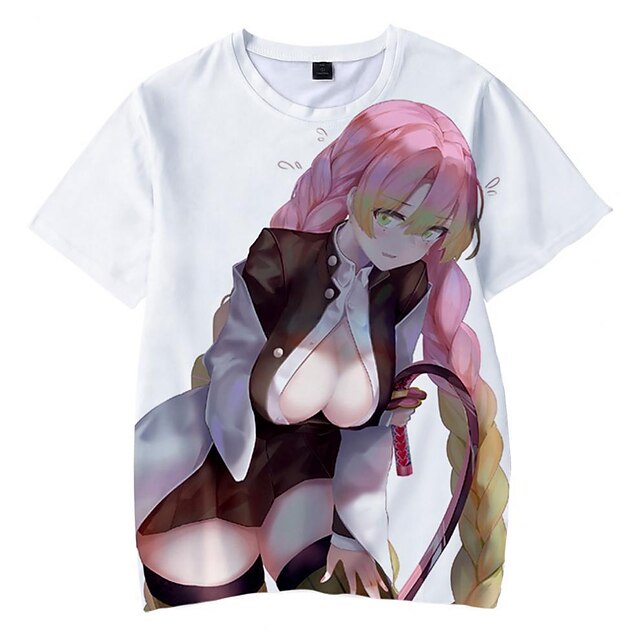 

Inspired by Demon Slayer: Kimetsu no Yaiba Kanroji Mitsuri T-shirt Cartoon 100% Polyester Anime Harajuku Graphic Kawaii T-shirt For Men's / Women's / Couple's