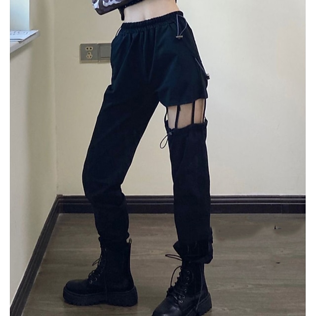

Women's Black Pink Kpop Dancer Performance More Accessories Stylish Jazz Polyester Black Pants