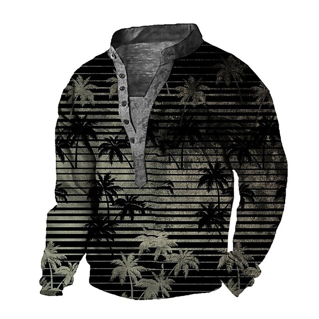 

Men's Unisex Sweatshirt Pullover Striped Graphic Prints Tree Print Casual Daily Sports 3D Print Casual Designer Hoodies Sweatshirts Long Sleeve Black
