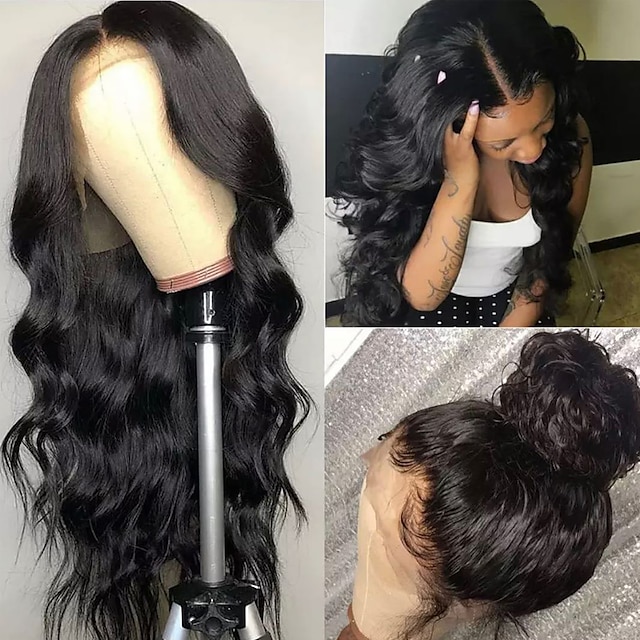 

Lace Front Wig Body Wave Synthetic Wigs For Black Women 24 Inch 180 Density Lace Frontal Wig Natural Hairline