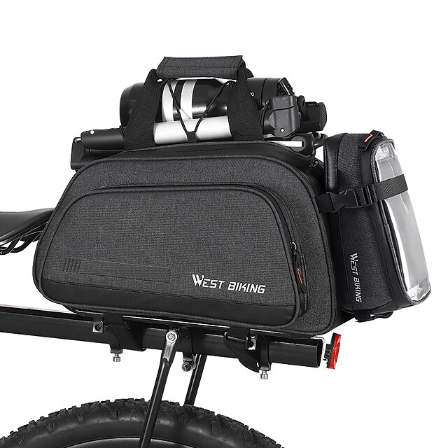 

WEST BIKING 10 L Bike Rack Bag Outdoor Travel Durable Bike Bag Polyster Bicycle Bag Cycle Bag Cycling Triathlon