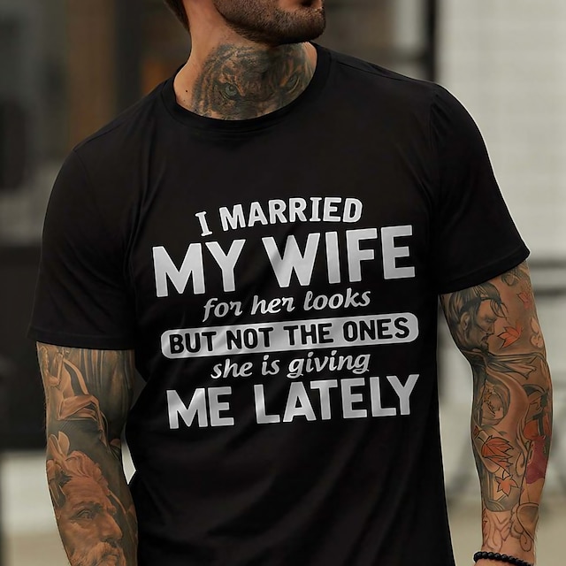  Brief, Entschuldigung, meine Damen, ich bin mit einer verdammt sexy Frau verheiratet, bedrucktes Herren-T-Shirt, T-Shirt im lässigen Stil, klassischer Stil, cooles Shirt, Sportmode, Designer,