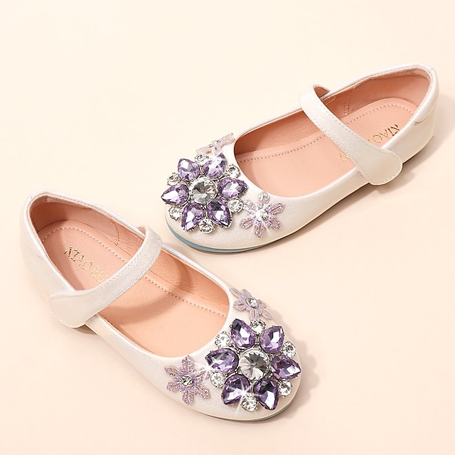 Shoes & Bags Kids Shoes | Girls Flats Casual Flower Girl Shoes Princess Shoes School Shoes Rubber PU Portable Shock Absorption H