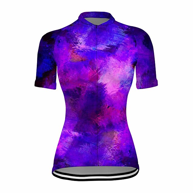 

21Grams Women's Short Sleeve Cycling Jersey Summer Spandex Purple Gradient Bike Top Mountain Bike MTB Road Bike Cycling Quick Dry Moisture Wicking Sports Clothing Apparel / Stretchy / Athleisure