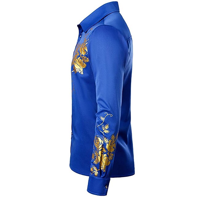 Men's Button Up Shirt Collared Shirt Prom Shirt Disco Shirt Black White