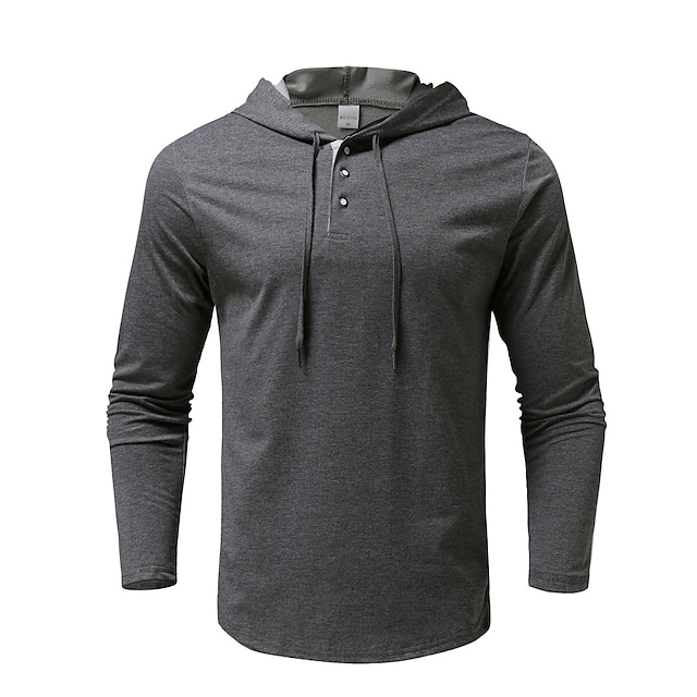 Mens Clothing Mens Hoodies & Sweatshirts | Unisex Golf Shirt non-printing Solid Color Hooded Casual Sports Drawstring Long Sleev