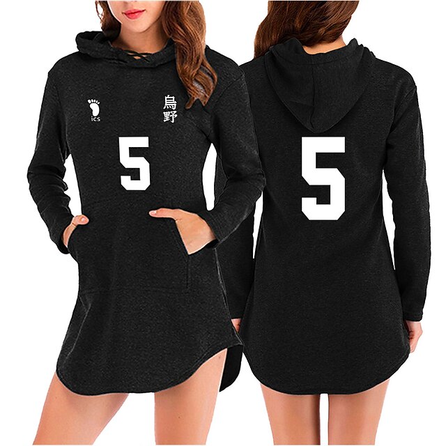 

Inspired by Haikyuu Hinata ShoYou Dress Cartoon Polyester / Cotton Blend Anime Harajuku Graphic Kawaii Dress For Women's