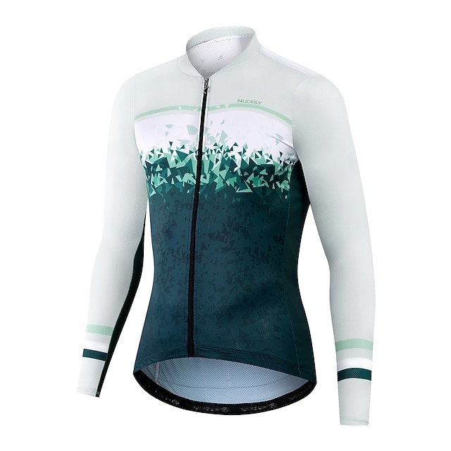 

Nuckily Women's Long Sleeve Cycling Jersey Spandex Dark Green Bike Top Mountain Bike MTB Road Bike Cycling Quick Dry Moisture Wicking Sports Clothing Apparel / Stretchy / Athleisure