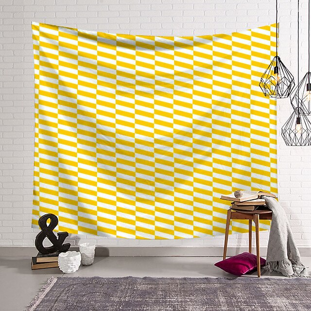 

Geometric Checkerboard Wall Tapestry Art Decor Blanket Curtain Hanging Home Bedroom Living Room Decoration Polyester