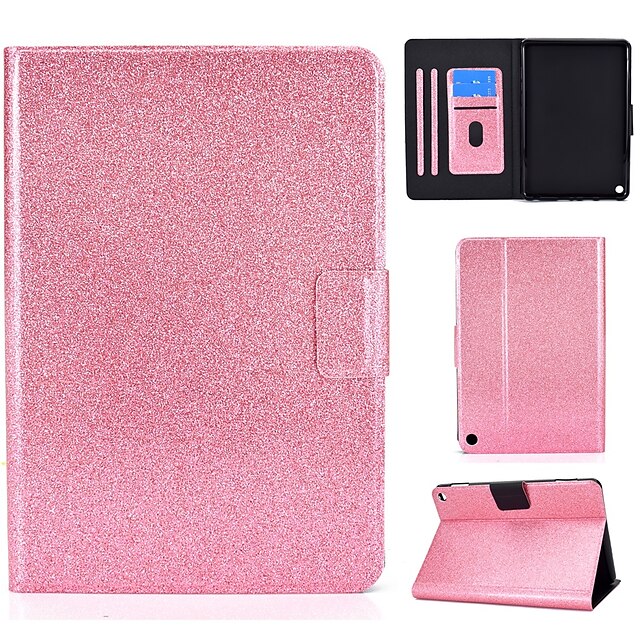 

Tablet Case Cover For Amazon Kindle M10 FHD Plus Fire HD 10 / Plus 2021 Fire HD 8 / Plus 2020 Fire HD 10 2019/2017 Fire HD 8 (2017) Pencil Holder Card Holder Shockproof Solid Colored Glitter Shine PU