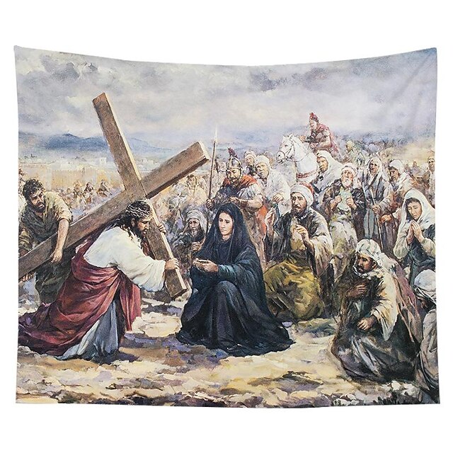 Home & Garden Home Decor | Cross Jesus Wall Tapestry Art Decor Blanket Curtain Hanging Home Bedroom Living Room Dorm Decoration 