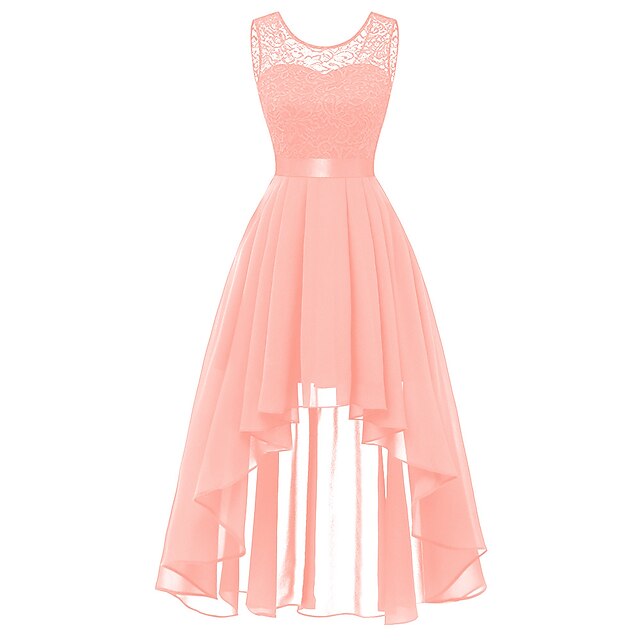 

Women's Sheath Dress Midi Dress Pink Wine Navy Blue Sleeveless Solid Color Lace Patchwork Summer Round Neck Elegant Vintage 2022 S M L XL XXL / Party Dress