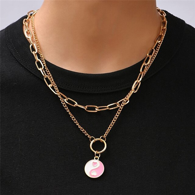 

Women's necklace Chic Modern Street Color Block Necklaces