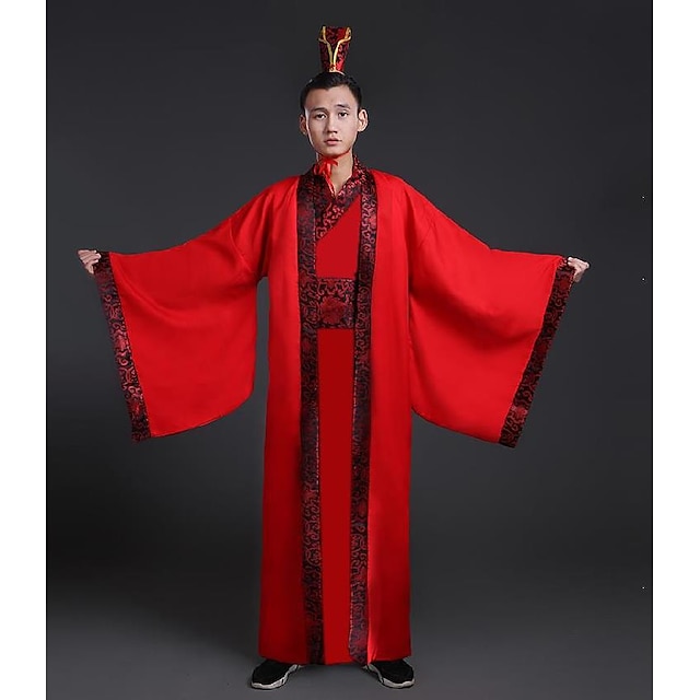 

Adults Men's Classic Timeless Elegant Luxurious Chinese Style Hanfu For Party Festival Polyester Costume