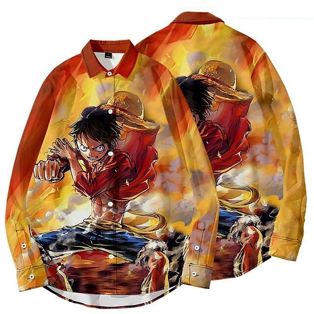 

Inspired by One Piece Monkey D. Luffy Portgas D. Ace Cartoon Manga Terylene Anime Harajuku Graphic Kawaii Top For Men's