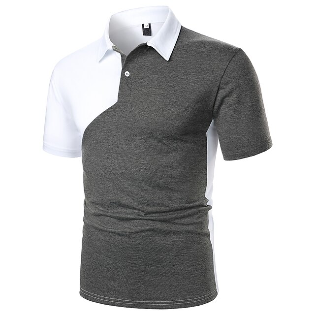 

Men's Golf Shirt Dress Shirt Casual Shirt T shirt Shirt Color Block Holiday Geometry Classic Collar Casual Leisure Sports Color Block Button-Down Short Sleeve Tops Color Block Casual Fashion Classic