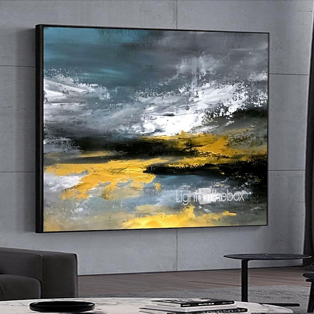 Home & Garden Wall Art | Oil Painting 100% Handmade Hand Painted Wall Art On Canvas Abstract Knife Painting Landscape Dusk for H