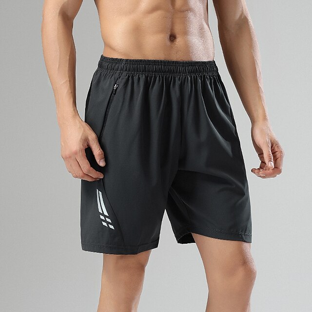 

Men's Casual / Sporty Workout Shorts Pocket Elastic Waist Short Pants Sports Outdoor Daily Micro-elastic Solid Colored Comfort Breathable Mid Waist Black Dark Gray M L XL XXL 3XL