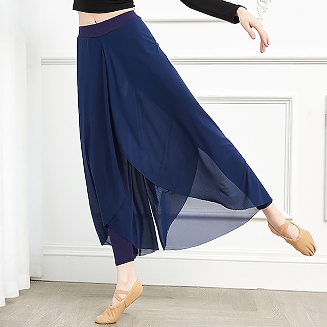 atmungsaktive Activewear-Röcke reine Farbspleißung Damen-Trainingsleistung hoher Baumwollmix Tüll