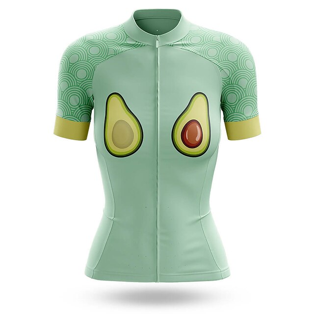 

21Grams Women's Short Sleeve Cycling Jersey Summer Spandex Green Fruit Bike Top Mountain Bike MTB Road Bike Cycling Quick Dry Moisture Wicking Sports Clothing Apparel / Stretchy / Athleisure