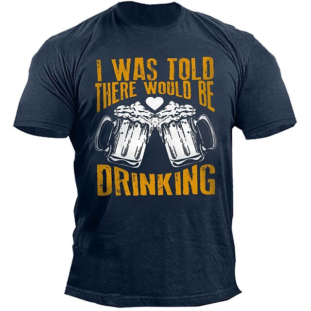 

Men's T shirt 3D Print Graphic Letter Crew Neck Casual Daily Print Short Sleeve Tops Fashion Vintage Classic Comfortable Blue Black Gray