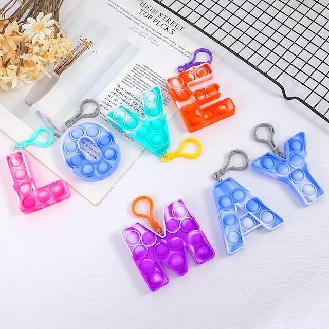 

Finger Toy Push Pop Bubble Sensory Fidget Toy Stress Reliever 5 pcs Portable Gift Cute For Teen Adults' Men Boys and Girls Christmas Gifts Party Work Classroom