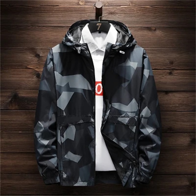 Mens Clothing Mens Outerwear | Mens Jacket Daily Fall Spring Regular Coat Regular Fit Windproof Quick Dry Lightweight Casual Jac