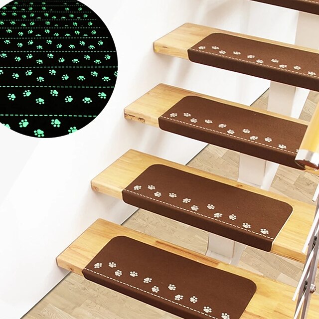 

Luminous Soft Stair Stepping Mat Self-adhesive Non-slip Water Absorption Stair Carpet Mat Protector Rug