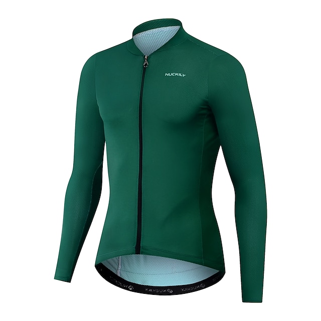 

Nuckily Women's Long Sleeve Cycling Jersey Spandex Green Solid Color Bike Top Mountain Bike MTB Road Bike Cycling Quick Dry Moisture Wicking Sports Clothing Apparel / Stretchy / Athleisure