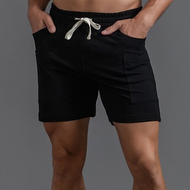 

Men's Stylish Casual / Sporty Shorts Drawstring Pocket Elastic Waist Short Pants Sports Outdoor Daily Micro-elastic Solid Color Comfort Breathable Mid Waist Green Blue White Black Grey M L XL XXL 3XL