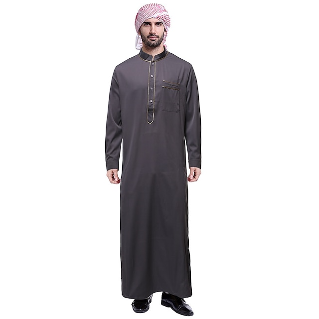 

Arabian Muslim Adults Men's Cosplay Abaya Abaya Robe For Party Festival Polyester Stripes Leotard / Onesie