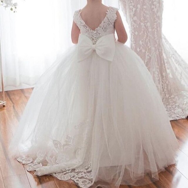 Robe Fille Fleurie Pour Mariage, Communion Ou Fête - Taille 3T, Blanc, Style Princesse