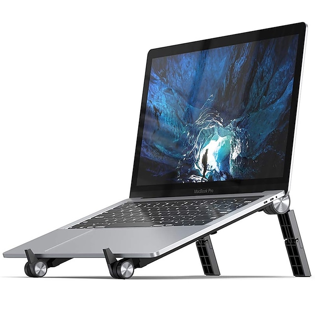 

Laptop Riser Stand Portable Ergonomic Computer Notebook Stand Holder for Desk Foldable Laptop Lift Height Adjustable Compatible with MacBook Air Pro Dell XPS HP (10-15.6'')