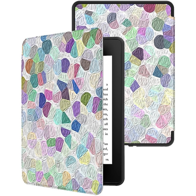 

Case for Kindle Paperwhite (11th Generation-2021) Soft TPU Lightweight Protective Smart Shell Cover with Auto Sleep/Wake Watercolor Spots