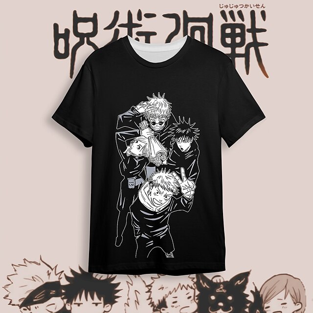 

Inspired by Jujutsu Kaisen Itadori Yuji T-shirt Cartoon 100% Polyester Anime Harajuku Graphic Kawaii T-shirt For Men's / Women's / Couple's