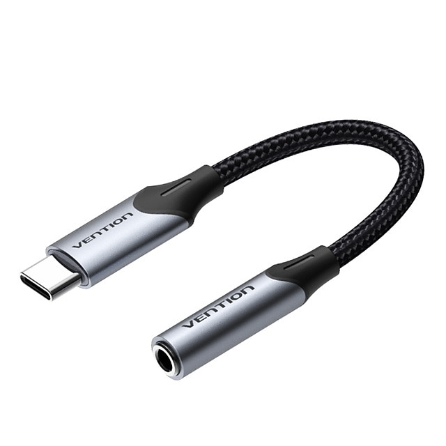  3,5 mm ljud AUX Adapterkabel, 3,5 mm ljud AUX till USB 3.1 USB C Adapterkabel Hane - hona 1,0 m (3 fot) 5,0 Gbps