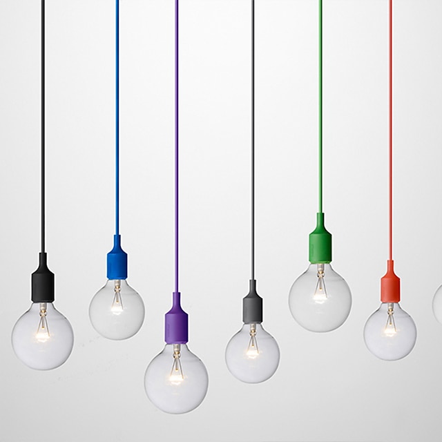  10cm pojedyncza konstrukcja kolorowa lampa wisząca led pojedyncza głowica plastikowe nowoczesne barowe żarówki led 85-265v